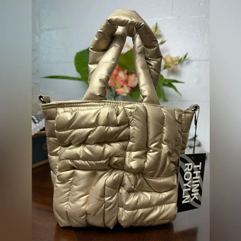 NWT - Think Royln - Lil Shopper - Pearl Gold Purse